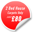 Carpet cleaning offer - all carpets in a 2 bedroom house cleaned for just £80